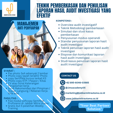 Teknik Pemberkasan dan Penulisan Laporan Hasil Audit Investigasi yang Efektif